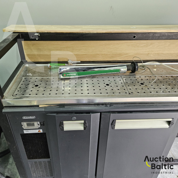 Mobile beer bar and display refrigerator