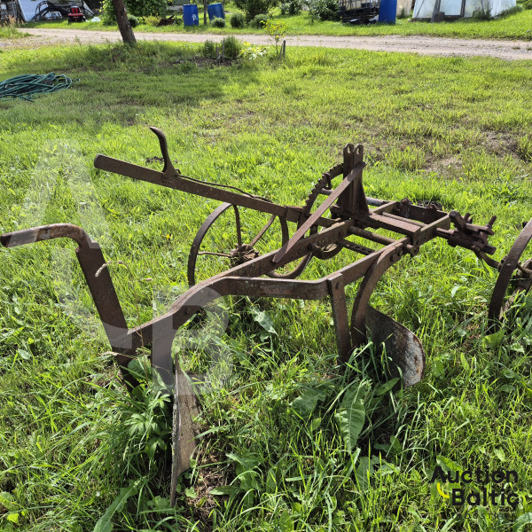 Horse-drawn plow