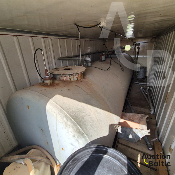 Sea container with tank inside