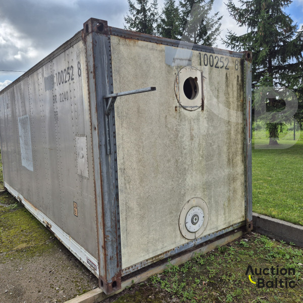 Sea container with tank inside