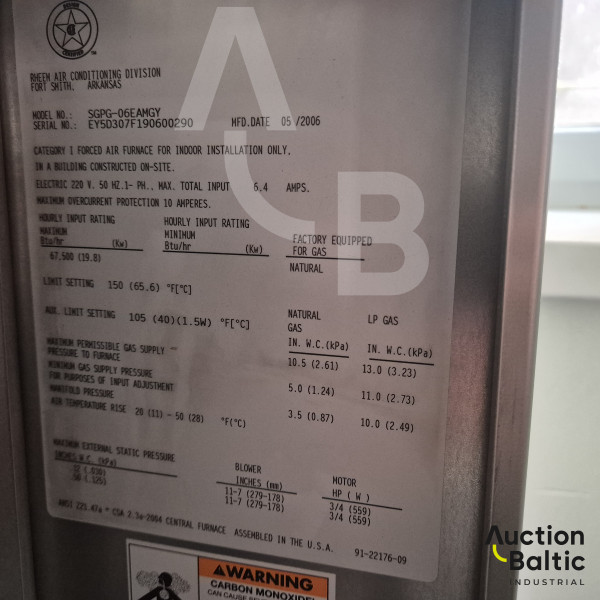 Rheem SGPG-06EAMGY 2 units