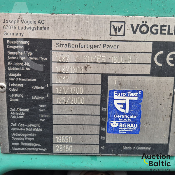 Vögele Super 1800-3i