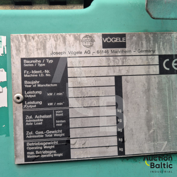 Vögele Super 1800-2