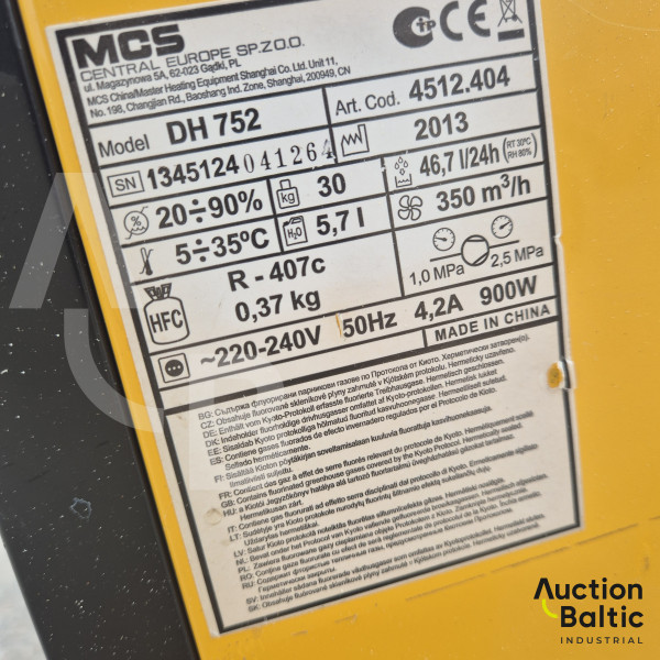 Master DH751 & DH752 & Dantherm CDT 30S