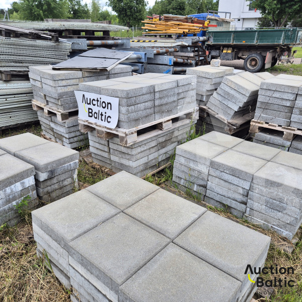 Concrete sidewalk tiles
