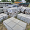 Concrete sidewalk tiles