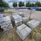 Concrete sidewalk tiles